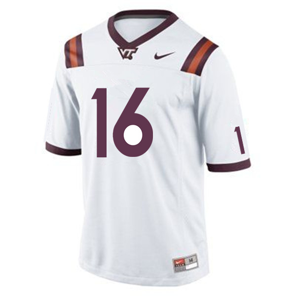 Men #16 Darryle Simmons Virginia Tech Hokies College Football Jerseys Sale-White